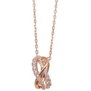 Swarovski Twist Necklace Rose Gold NWOT